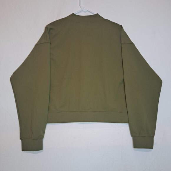 MICHAEL KORS Bomber Jacket Womens Size S Green Long Sleeve Lightweight NWT $135 - Picture 4 of 8